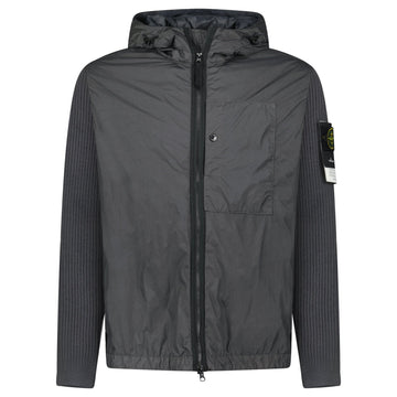 Stone Island Crinkle Reps R-NY Wind Resistant Jacket in Lead Grey