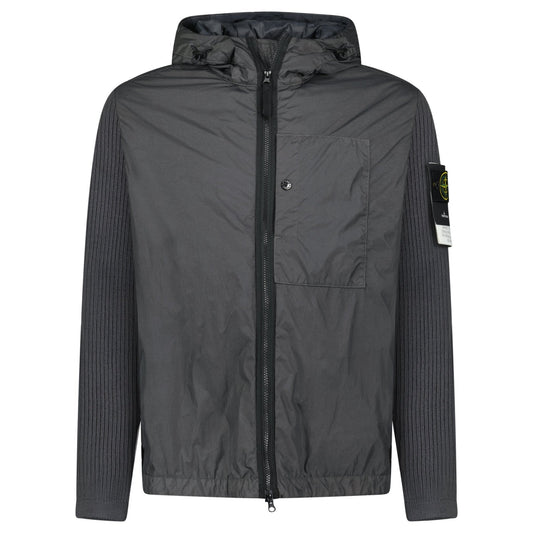 Stone Island Crinkle Reps R-NY Wind Resistant Jacket in Lead Grey