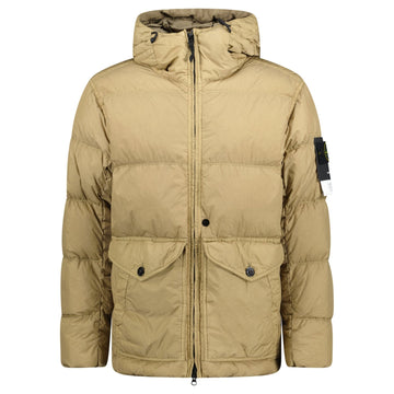 Stone Island Garment Dyed Crinkle Reps NY Down Jacket  Biscuit Brown