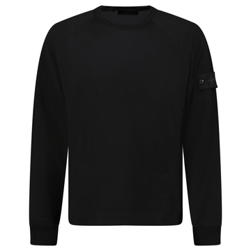 Stone Island Ghost Badge Crewneck Sweatshirt Black