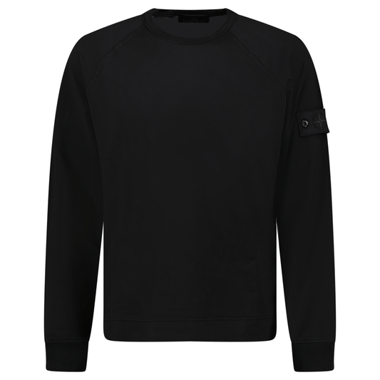 Stone Island Ghost Badge Crewneck Sweatshirt Black