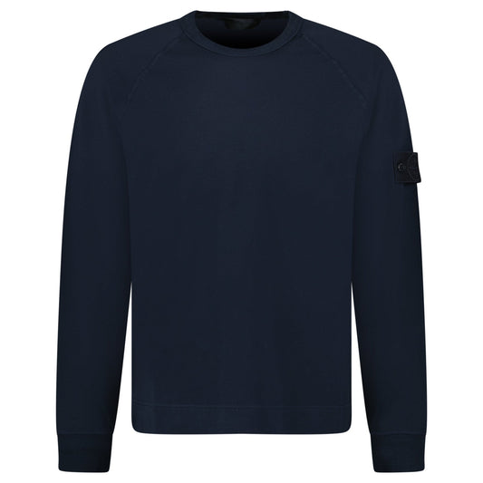 Stone Island Ghost Badge Crewneck Sweatshirt Navy
