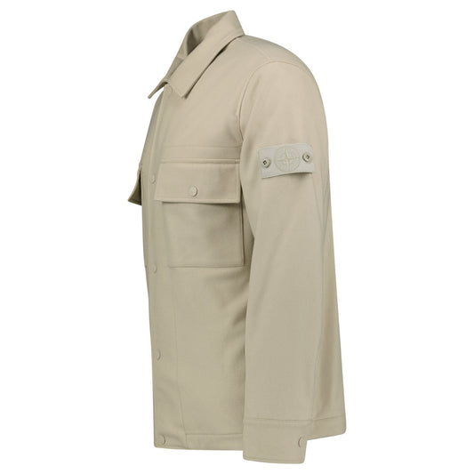 Stone Island Ghost Piece Button Up Jacket Beige
