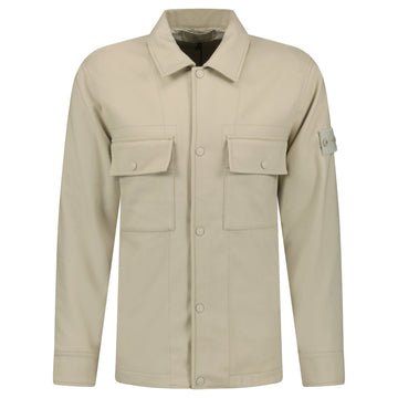 Stone Island Ghost Piece Button Up Jacket Beige