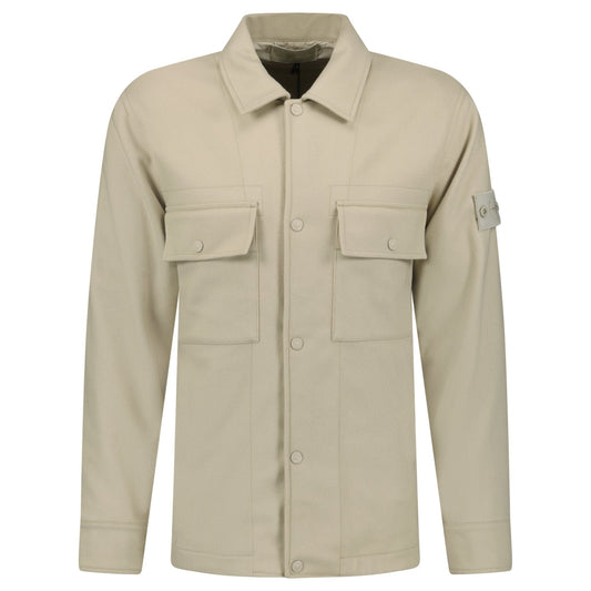 Stone Island Ghost Piece Button Up Jacket Beige