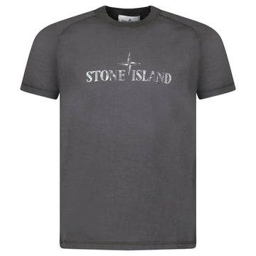 Stone Island 'Institutional One' Front Logo T-Shirt Charcoal Grey