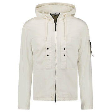 Stone Island Ivory Chest Pocket Hooded Jacket