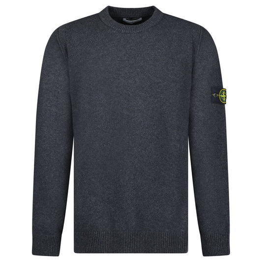 Stone Island Lambswool Crewneck Jumper in Grey