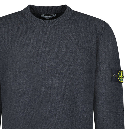 Stone Island Lambswool Crewneck Jumper in Grey