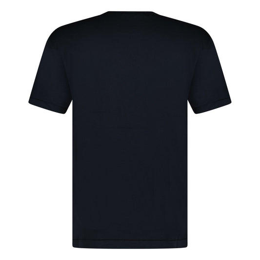 Stone Island Logo Patch Cotton T-Shirt Navy