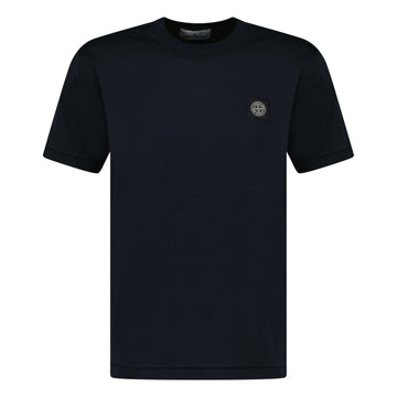 Stone Island Logo Patch Cotton T-Shirt Navy