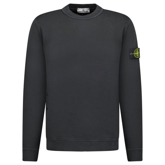 Stone Island Old Effect Crewneck Sweatshirt Black