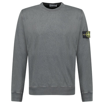 Stone Island Old Effect Crewneck Sweatshirt Charcoal Grey