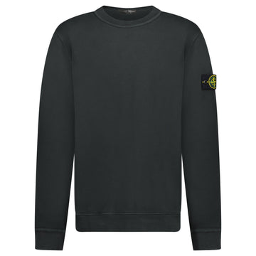 Stone Island Old Effect Crewneck Sweatshirt Lead Grey
