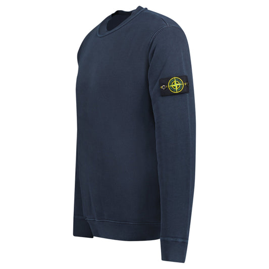 Stone Island Old Effect Crewneck Sweatshirt Navy