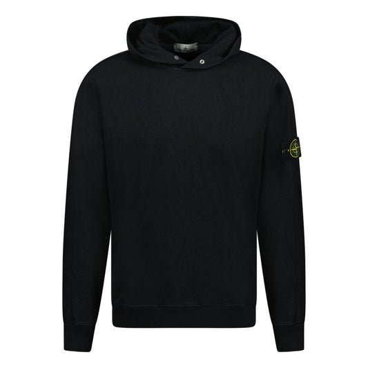 Stone Island ‘Old’ Treatment Hooded Sweatshirt In Black