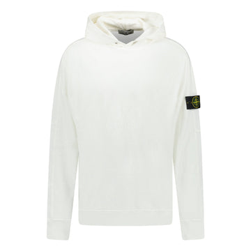 Stone Island ‘old’ Treatment Hooded Sweatshirt In White