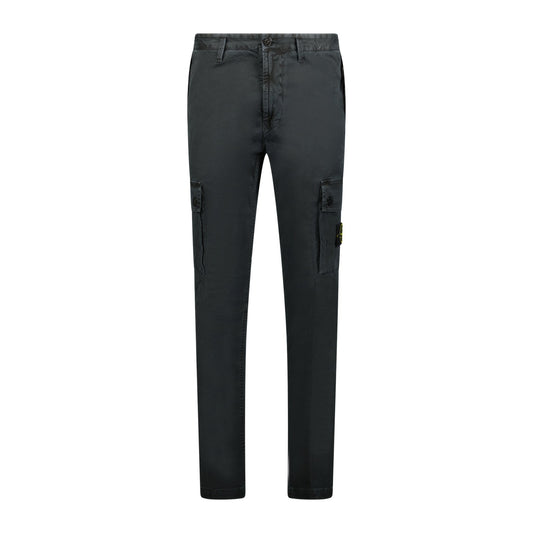 Stone Island Patch Cargo Trousers Black