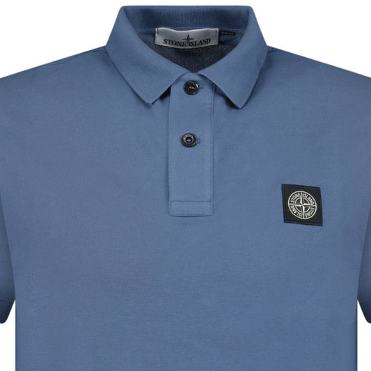Stone Island Patch Polo T-Shirt Slim Fit Avio Blue