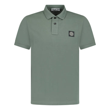Stone Island Patch Polo T-Shirt Slim Fit Musk Green