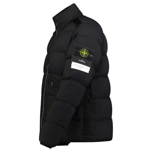 Stone Island Puffer Jacket In Seamless Tunnel Nylon Black