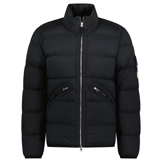 Stone Island Puffer Jacket In Seamless Tunnel Nylon Black