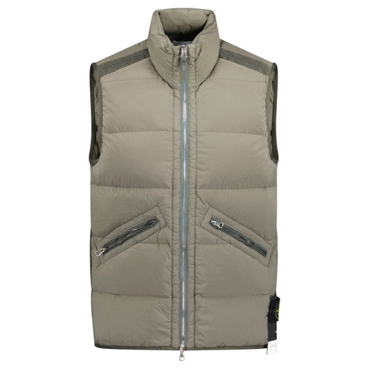 Stone Island Puffer Seamless Tunnel Nylon Gilet Brown