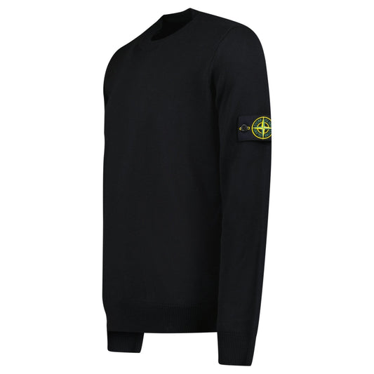 Stone Island Pure Light Wool Crewneck in Black