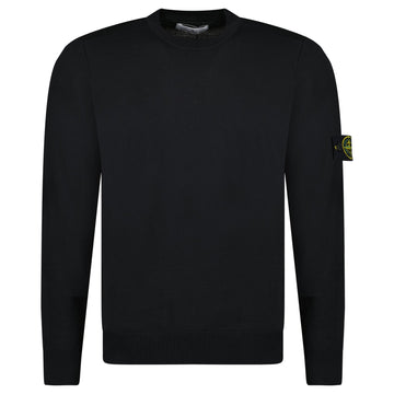 Stone Island Pure Light Wool Crewneck in Black