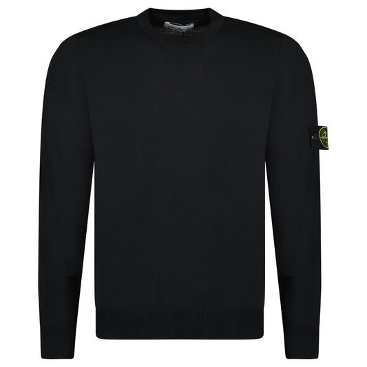 Stone Island Pure Light Wool Crewneck in Black