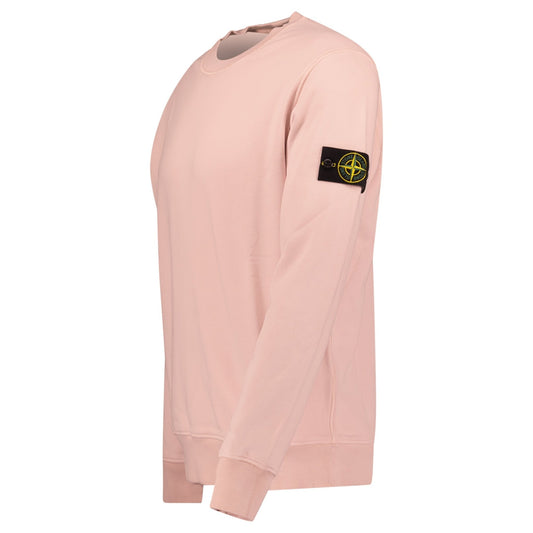 Stone Island Ribbed Detailed Crewneck Sweatshirt Antique Rose