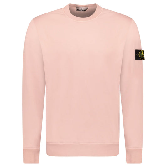Stone Island Ribbed Detailed Crewneck Sweatshirt Antique Rose