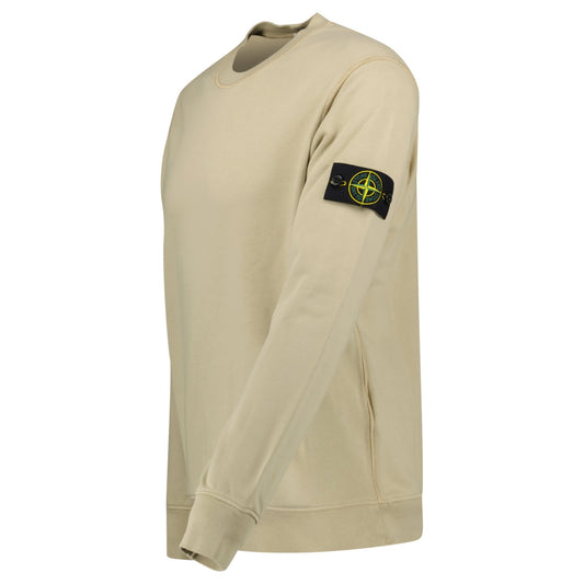 Stone Island Ribbed Detailed Crewneck Sweatshirt Desert