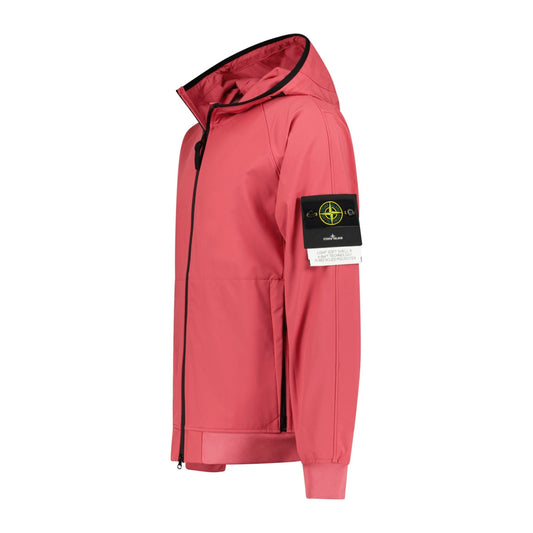 Stone Island Soft-Shell Zip-Up Jacket Pink