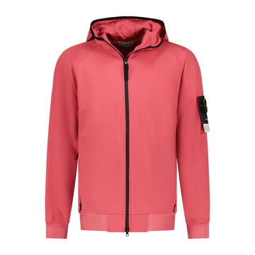 Stone Island Soft-Shell Zip-Up Jacket Pink