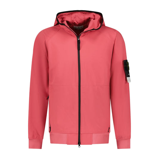 Stone Island Soft-Shell Zip-Up Jacket Pink