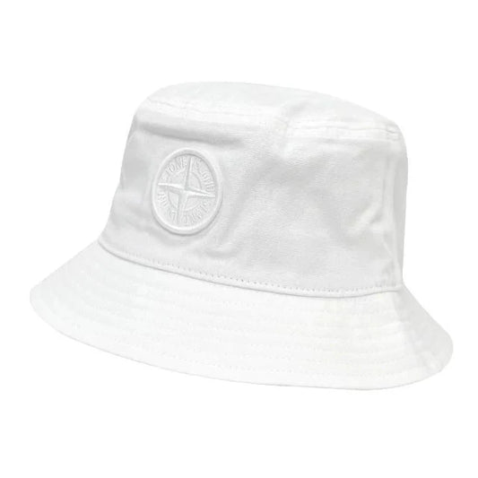 Stone Island Cotton Bucket Cap White
