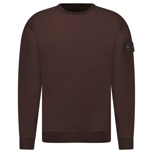 Stone Island Ghost Badge Crewneck Sweatshirt Dark Brown