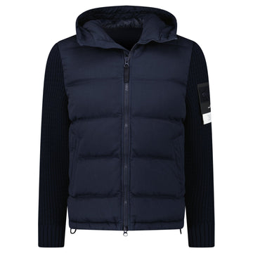 Stone Island Ghost Padded Twill-Wool Jacket in Navy