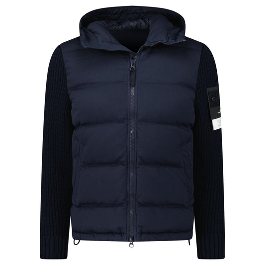 Stone Island Ghost Padded Twill-Wool Jacket in Navy