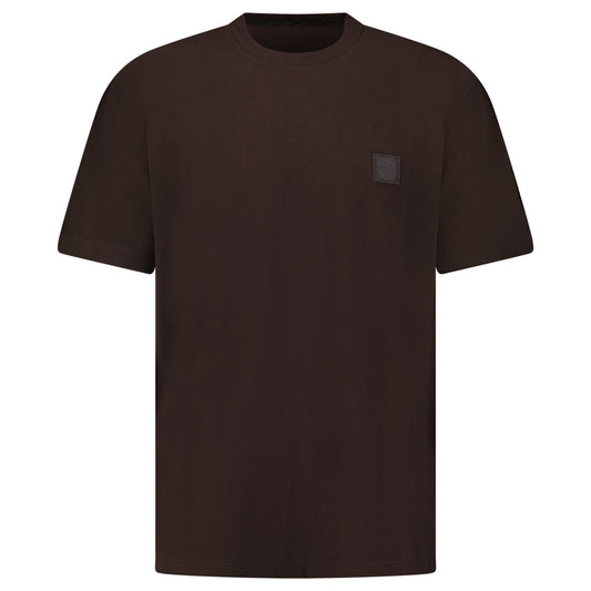 Stone Island Ghost Slim Fit T-Shirt in Cotton Jersey in Dark Brown