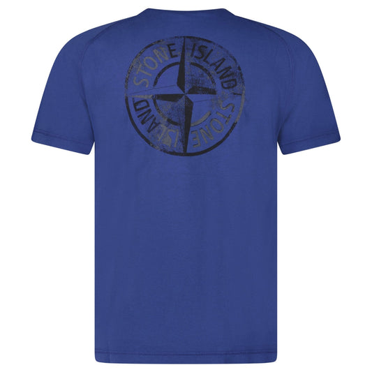Stone Island 'Institutional One' Print T-Shirt in Marine Blue
