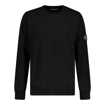 Stone Island Black Ribbed Detailed Crewneck Sweatshirt Black