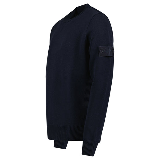 Stone Island Thick Ghost Badge Jumper Navy