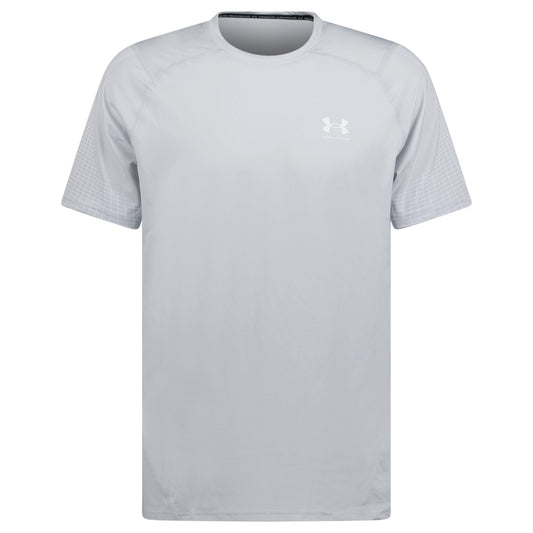Under Armour HG Armour Fitted NVLTY Short Sleeve T-Shirt Grey