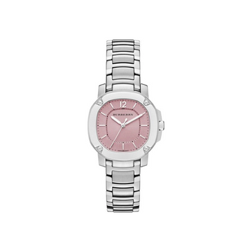 Burberry The Britain Pink Dial Silver Steel Strap Watch for Women - BBY1704