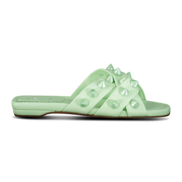 Christian Louboutin Miss Spika Club Leather Sliders Green