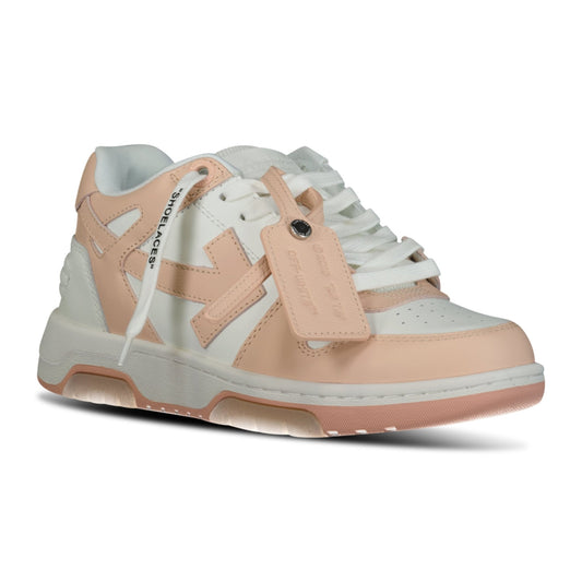 Off-White Out Of Office Calf Leather Trainer White & Powder Pink