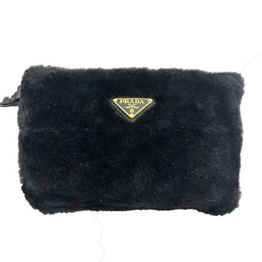 Prada Montone Shearling Shopping Bag